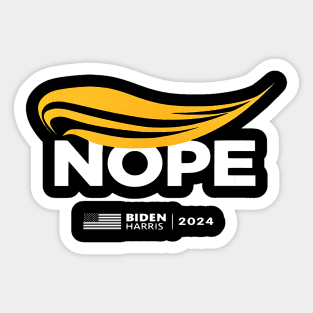 Trump Nope Biden Harris 2024 Election Sticker